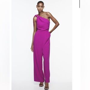 ZARA LONG ASYMMETRIC JUMPSUIT